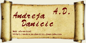 Andreja Daničić vizit kartica